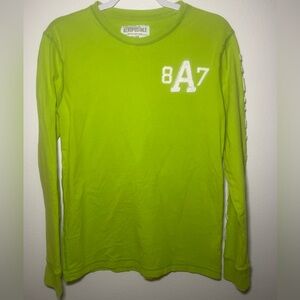 VTG Aeropostale Y2K Long Sleeve T-Shirt Men’s M Lime Green 100% Cotton